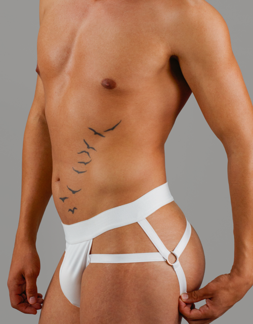 Suspensorio estilo jockless blanco