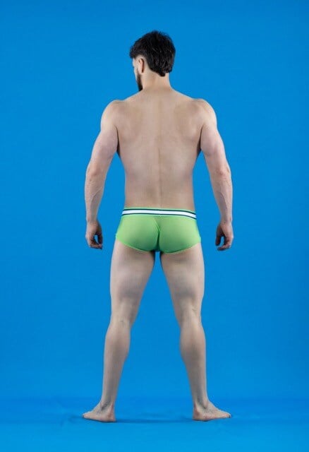 Boxer verde mini transparente