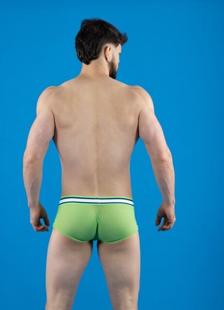 Boxer verde mini transparente