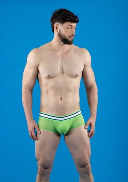 Boxer verde mini transparente