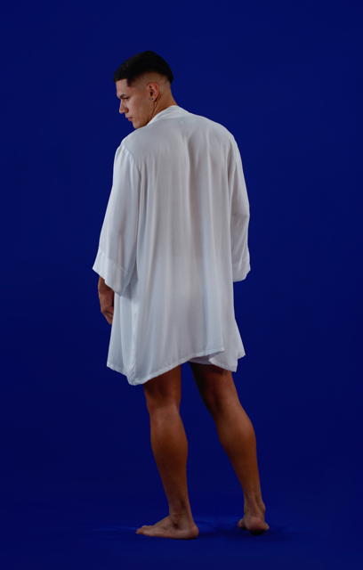 Conjunto blanco de kimono y short