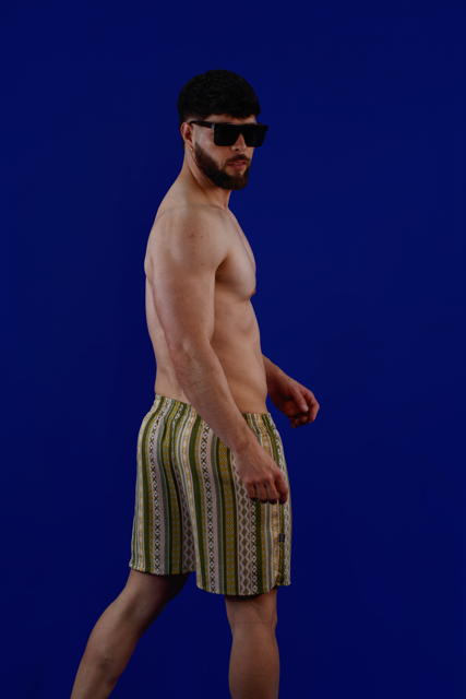 Conjunto verde de kimono y bermuda