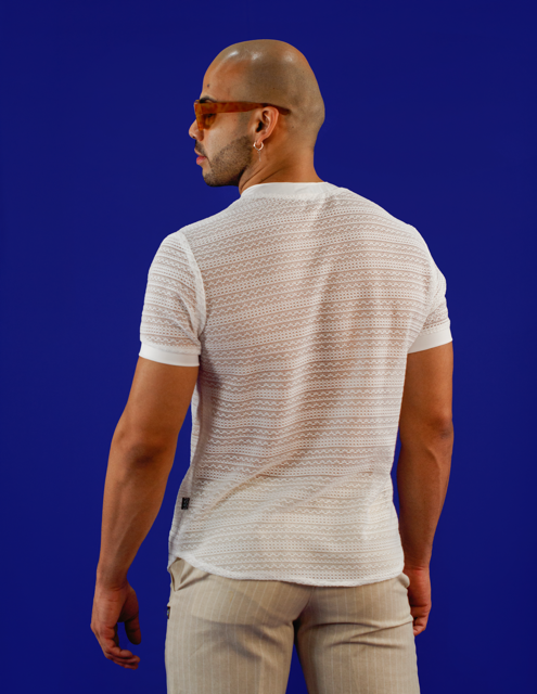 Camisa transparente y pantalones